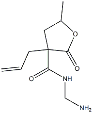 3-Furancarboxamide,N-(aminomethyl)tetrahydro-5-methyl-2-oxo-3-(2-propenyl)-(9CI) Structure