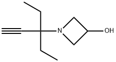 3-Azetidinol,1-(1,1-diethyl-2-propynyl)-(9CI) Struktur