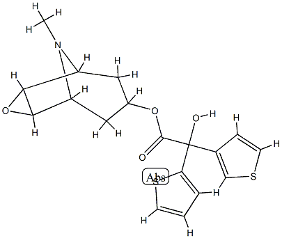 α-Hydroxy-α-3-thienyl-2-thiopheneacetic Acid 9-Methyl-3-oxa-9-azatricyclo[3.3.1.02,4]non-7-yl Ester Struktur
