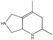1H-Pyrrolo[3,4-b]pyridine,2,3,5,6,7,7a-hexahydro-2,4-dimethyl-(9CI) 化学構造式