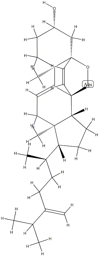 5α,8α-Epidioxyergosta-6,9(11),24(28)-triene-3β-ol 结构式
