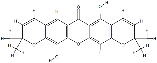 Pyranojacareubin Struktur