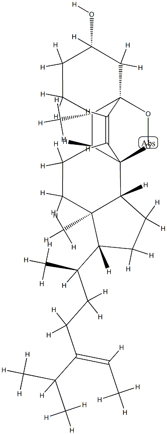 5α,8α-Epidioxy-24-ethylidene-5α-cholest-6-en-3β-ol 结构式