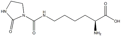 N(6)-(2-imidazolidinone-N-carbonyl)-L-lysine Structure