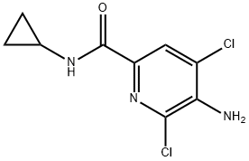 2-Pyridinecarboxamide,5-amino-4,6-dichloro-N-cyclopropyl-(9CI) Structure