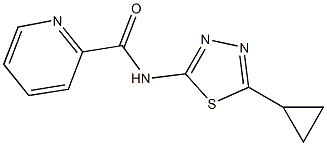 2-Pyridinecarboxamide,N-(5-cyclopropyl-1,3,4-thiadiazol-2-yl)-(9CI) 结构式