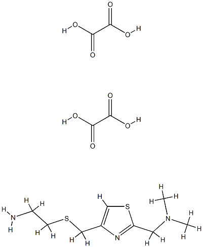 4-[[(2-Aminoethyl)thio]methyl]-N,N-dimethyl-2-thiazolemethanamine ethanedioate (1:2) Struktur