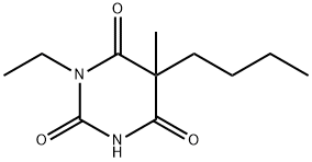 2,4,6(1H,3H,5H)-Pyrimidinetrione,5-butyl-1-ethyl-5-methyl-(9CI) 化学構造式