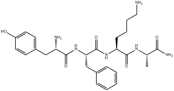 H-TYR-PHE-LYS-ALA-NH2 结构式