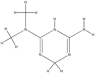 1,3,5-Triazine-2,4-diamine,1,6-dihydro-N,N-dimethyl-(9CI) Struktur