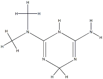 1,3,5-Triazine-2,4-diamine,1,6-dihydro-N,N-dimethyl-(9CI) Structure