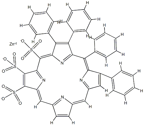 zinc tetraphenylporphyrintrisulfonate Structure