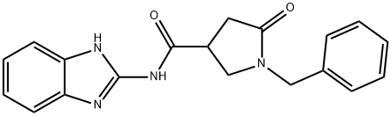 1-benzyl-N-(1,3-dihydro-2H-benzimidazol-2-ylidene)-5-oxopyrrolidine-3-carboxamide,785704-00-9,结构式