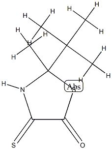 5-Thiazolidinone,2-(1,1-dimethylethyl)-2-methyl-4-thioxo-(9CI) Structure