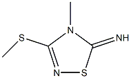 1,2,4-Thiadiazol-5(4H)-imine,4-methyl-3-(methylthio)-(9CI) 结构式