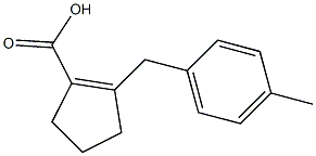 1-Cyclopentene-1-carboxylicacid,2-p-methylbenzyl-(5CI) Structure