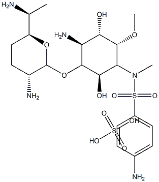 4-N-(4-aminobenzenesulfonyl)fortimicin B 结构式
