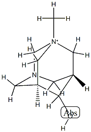 3-Aza-1-azoniatricyclo[3.3.1.13,7]decane,6-hydroxy-1-methyl-, 结构式