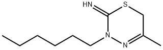2H-1,3,4-Thiadiazin-2-imine,3-hexyl-3,6-dihydro-5-methyl-(9CI) Struktur