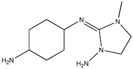 1,4-Cyclohexanediamine,N-(1-amino-3-methyl-2-imidazolidinylidene)-,[N(E),1alpha,4bta]-(9CI) 结构式