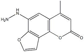2H-Furo[2,3-h]-1-benzopyran-2-one,6-hydrazino-4-methyl-(9CI),786628-39-5,结构式