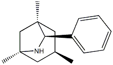 6-Azabicyclo[3.2.1]octane,1,3,5-trimethyl-7-phenyl-,(1R,3R,5S,7S)-rel-(9CI) 化学構造式