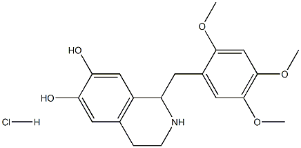 1-(2',4',5-trimethoxybenzyl)-6,7-dihydroxy-1,2,3,4-tetrahydroisoquinoline 化学構造式