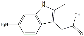 1H-Indole-3-aceticacid,6-amino-2-methyl-(9CI) 化学構造式