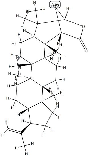 (21R)-3α-Hydroxy-2-oxa-A'-neogammacer-22(29)-ene-1α-carboxylic acid 1,3-lactone Struktur