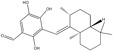 2,4,5-Trihydroxy-3-[[(1E,2R,4aR)-decahydro-2,5,5,8aα-tetramethylnaphthalen-1-ylidene]methyl]benzaldehyde Structure