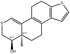 A-nor-3,16-dithia-D-homo-1,5(10),8,14-estratetraen-17-ol 结构式