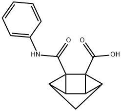 5-((Phenylamino(carbonyl)tetracyclo(3.2.0.02,7.04,6)heptane-2-carboxyl ic acid Struktur