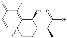 (1S,αS)-1,2,3,4,4a,7-Hexahydro-1β-hydroxy-α,4aα,8-trimethyl-7-oxonaphthalene-2α-acetic acid,79-59-4,结构式