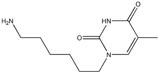 2,4(1H,3H)-Pyrimidinedione,1-(6-aminohexyl)-5-methyl-(9CI) Structure