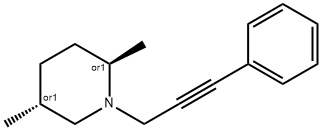 Piperidine, 2,5-dimethyl-1-(3-phenyl-2-propynyl)-, (2R,5R)-rel- (9CI) Structure