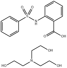 N-(phenylsulphonyl)anthranilic acid, compound with 2,2',2''-nitrilotriethanol (1:1) Struktur