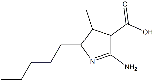 2H-Pyrrole-4-carboxylicacid,5-amino-3,4-dihydro-3-methyl-2-pentyl-(9CI) Struktur