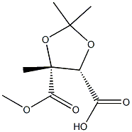 1,3-Dioxolane-4,5-dicarboxylicacid,2,2,4-trimethyl-,4-methylester,(4R,5S)-rel-(9CI) Struktur