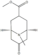 9-Azabicyclo[3.3.1]nonane-3-carboxylicacid,9-methyl-7-oxo-,methylester,(3-exo)-(9CI) Struktur
