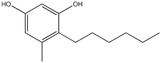 1,3-Benzenediol,4-hexyl-5-methyl-(9CI) Structure