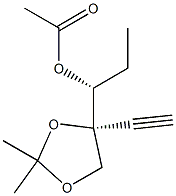 D-threo-Pentitol, 1,2-dideoxy-4-C-ethynyl-4,5-O-(1-methylethylidene)-, acetate (9CI) Structure