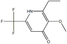4-Pyridinol,2-ethyl-3-methoxy-6-(trifluoromethyl)-(9CI) 化学構造式