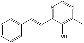 5-Pyrimidinol,4-methyl-6-(2-phenylethenyl)-(9CI) 化学構造式