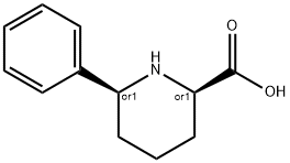 2-PIPERIDINECARBOXYLIC ACID, 6-PHENYL-, (2R,6S)-REL-,791559-10-9,结构式