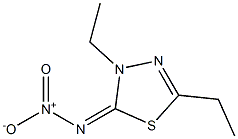 1,3,4-Thiadiazol-2(3H)-imine,3,5-diethyl-N-nitro-(9CI) 结构式