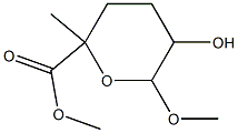 Hexopyranosiduronic acid, methyl 3,4-dideoxy-5-C-methyl-, methyl ester (9CI) Struktur