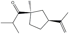 1-Propanone,2-methyl-1-[(1R,3S)-1-methyl-3-(1-methylethenyl)cyclopentyl]-(9CI),791620-50-3,结构式