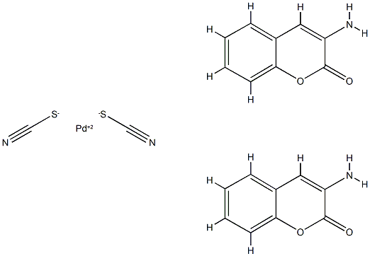 PALLADIUM(II),BIS(2-OXO-2H-1-BENZOPYRAN-3-YLAMMINE)BIS(THIOCYANATO)-,(Z)- Struktur