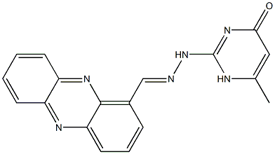 1-phenazinecarbaldehyde (4-hydroxy-6-methyl-2-pyrimidinyl)hydrazone Structure