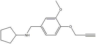 N-cyclopentyl-N-[3-methoxy-4-(2-propynyloxy)benzyl]amine Structure